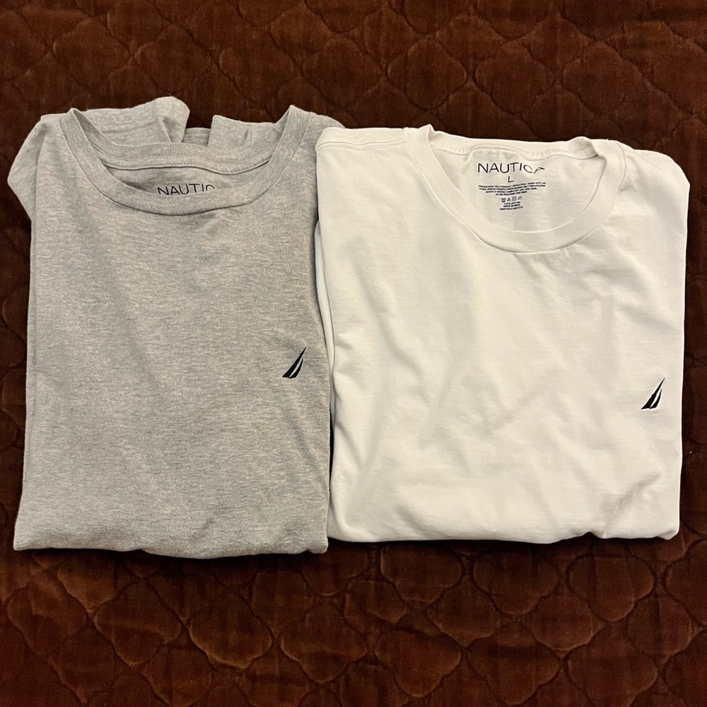 Nautica Long Sleeve Shirts (Large) (x2 - two pack!)